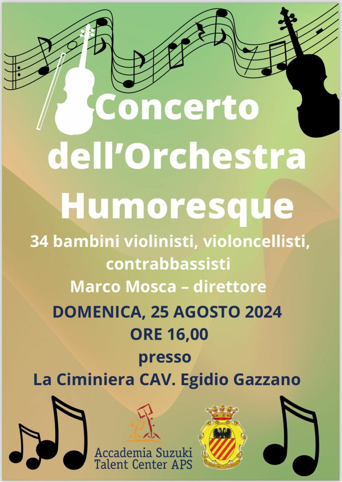 Doppio Concerto a Calizzano: Le Orchestre Suzuki e Humoresque in scena a La Ciminiera